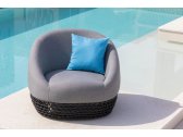 Кресло плетеное с обивкой Felicita Tonga алюминий, роуп, Sunbrella антрацит, серый Фото 5