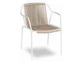 Кресло плетеное Felicita Easy алюминий, роуп белый, бежевый Фото 1