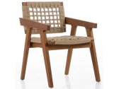Кресло деревянное плетеное WArt Marino ироко, роуп Фото 2
