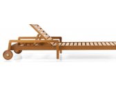 Шезлонг-лежак деревянный с матрасом WArt Verda ироко, ткань Etisilk Фото 3