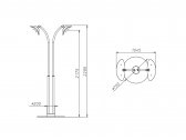 Обогреватель напольный двойной Phormalab Arco Doppia Corto алюминий черный Фото 2