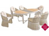 Комплект обеденной мебели Higold Shenzhou X алюминий, искусственный ротанг, тик, sunbrella, олефин Фото 1