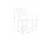 Кресло обеденное металлическое Garden Relax Ivrea алюминий белый Фото 2