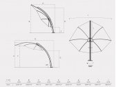 Зонт дизайнерский телескопический Umbrosa Icarus алюминий, ткань solidum Фото 2