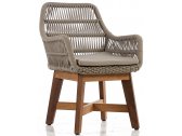 Кресло плетеное с подушкой WArt London ироко, роуп, ткань Etisilk Фото 2