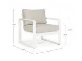 Кресло металлическое с подушками Garden Relax Merrigan алюминий, олефин белый, бежевый Фото 2