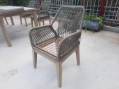 Кресло деревянное плетеное Tagliamento Belle акация, алюминий, роуп, полиэстер натуральный Фото 8