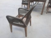 Кресло деревянное плетеное Tagliamento Belle акация, алюминий, роуп, полиэстер натуральный Фото 9