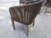 Кресло деревянное плетеное Tagliamento Flores акация, алюминий, роуп, полиэстер натуральный Фото 9
