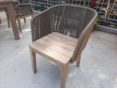 Кресло деревянное плетеное Tagliamento Flores акация, алюминий, роуп, полиэстер натуральный Фото 8