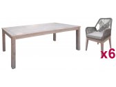 Комплект деревянной мебели Tagliamento Kia Belle акация, алюминий, роуп, полиэстер Фото 1