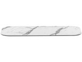 Столешница прямоугольная со скругленными углами Scab Design Compact Laminate для подстолья Tripe Double компакт-ламинат HPL белый мрамор Каррара Фото 1