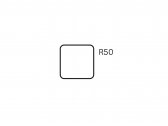 Столешница квадратная PEDRALI Laminate ЛДСП, ABS-пластик черный мрамор, латунный Фото 3
