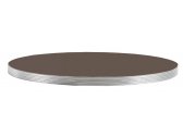 Столешница круглая PEDRALI Laminate Silver Edge ЛДСП, ABS-пластик коричневый, серебристый Фото 1