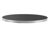 Столешница круглая PEDRALI Laminate Silver Edge ЛДСП, ABS-пластик антрацит, серебристый Фото 1