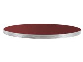 Столешница круглая PEDRALI Laminate Silver Edge ЛДСП, ABS-пластик темно-красный, серебристый Фото 1