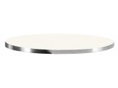 Столешница круглая PEDRALI Laminate Chromed Edge ЛДСП, ABS-пластик белый, хромированный Фото 1