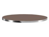 Столешница круглая PEDRALI Laminate Chromed Edge ЛДСП, ABS-пластик коричневый, хромированный Фото 1