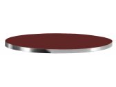Столешница круглая PEDRALI Laminate Chromed Edge ЛДСП, ABS-пластик темно-красный, хромированный Фото 1