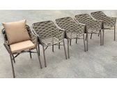 Кресло плетеное с подушками Tagliamento Torino алюминий, роуп, акрил тортора Фото 4