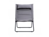 Кресло-шезлонг металлическое складное Gaber Coraline металл, акрил, пенополиуретан серый, синевато-серый Фото 4