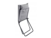 Кресло-шезлонг металлическое складное Gaber Coraline металл, акрил, пенополиуретан серый, синевато-серый Фото 9