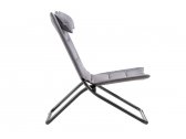 Кресло-шезлонг металлическое складное Gaber Coraline металл, акрил, пенополиуретан серый, синевато-серый Фото 8
