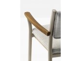 Кресло металлическое с подушками PEDRALI Guinea алюминий, тик, текстилен, ткань песочный, бежевый Фото 8