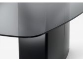 Стол стеклянный PEDRALI Aero сталь, стекло черный Фото 6