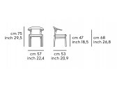 Кресло деревянное с обивкой MIDJ Oslo P LG CU ясень, кожа Фото 2