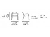 Кресло металлическое с обивкой MIDJ Pippi AP R TS сталь, ткань Фото 2