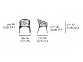 Кресло металлическое мягкое MIDJ Bolle P M TS OUT алюминий, металл, ткань Фото 2