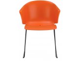 Кресло пластиковое PEDRALI Grace сталь, стеклопластик оранжевый Фото 1