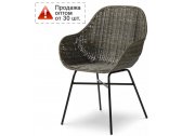 Кресло плетеное PLM Design Avari сталь, искусственный ротанг серый Фото 1
