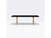 Стол ламинированный PEDRALI Arki-Table Wood дуб, алюминий, компакт-ламинат HPL беленый дуб, черный Фото 6