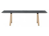 Стол ламинированный PEDRALI Arki-Table Wood дуб, алюминий, компакт-ламинат HPL беленый дуб, серый мрамор Фото 1