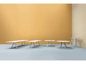 Стол барный ламинированный PEDRALI Arki-Table Compact сталь, алюминий, компакт-ламинат HPL бежевый, серый Фото 7