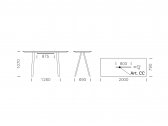 Стол барный с каналом для протяжки проводов PEDRALI Arki-Table CC Fenix сталь, алюминий, компакт-ламинат HPL черный Фото 2