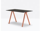 Стол ламинированный PEDRALI Arki-Desk Compact сталь, компакт-ламинат HPL оранжевый, черный Фото 5