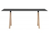Стол ламинированный PEDRALI Arki-Desk Wood дуб, сталь, компакт-ламинат HPL беленый дуб, черный Фото 1