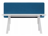 Стол со звукопоглощающей панелью PEDRALI Adj Desk - Compact сталь, алюминий, компакт-ламинат HPL, ткань белый, синий Фото 1