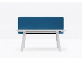 Стол со звукопоглощающей панелью PEDRALI Adj Desk - Compact сталь, алюминий, компакт-ламинат HPL, ткань белый, синий Фото 4