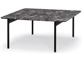 Столик кофейный PEDRALI Blume алюминий, сталь, искусственный камень черный, темно-красный мрамор Фото 1