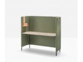 Стол с перегородкой PEDRALI Buddy Hub Desk CCO алюминий, сталь, компакт-ламинат HPL, ткань черный, 4529, зеленый Фото 9