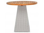 Стол деревянный плетеный Giardino Di Legno Gipsy искусственный ротанг, тик белый Фото 1