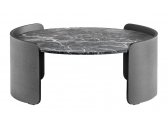 Столик кофейный PEDRALI Parenthesis Marble фанера, мрамор черный дуб, серый мрамор Фото 1