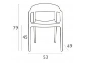 Кресло пластиковое Siesta Contract Carmen стеклопластик, поликарбонат белый, прозрачный Фото 2