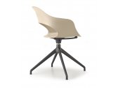 Кресло офисное пластиковое Scab Design Lady B алюминий, технополимер черный, тортора Фото 3