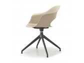 Кресло офисное пластиковое Scab Design Lady B алюминий, технополимер черный, тортора Фото 4