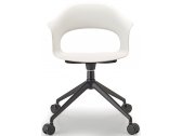 Кресло офисное пластиковое Scab Design Lady B алюминий, технополимер черный, лен Фото 1